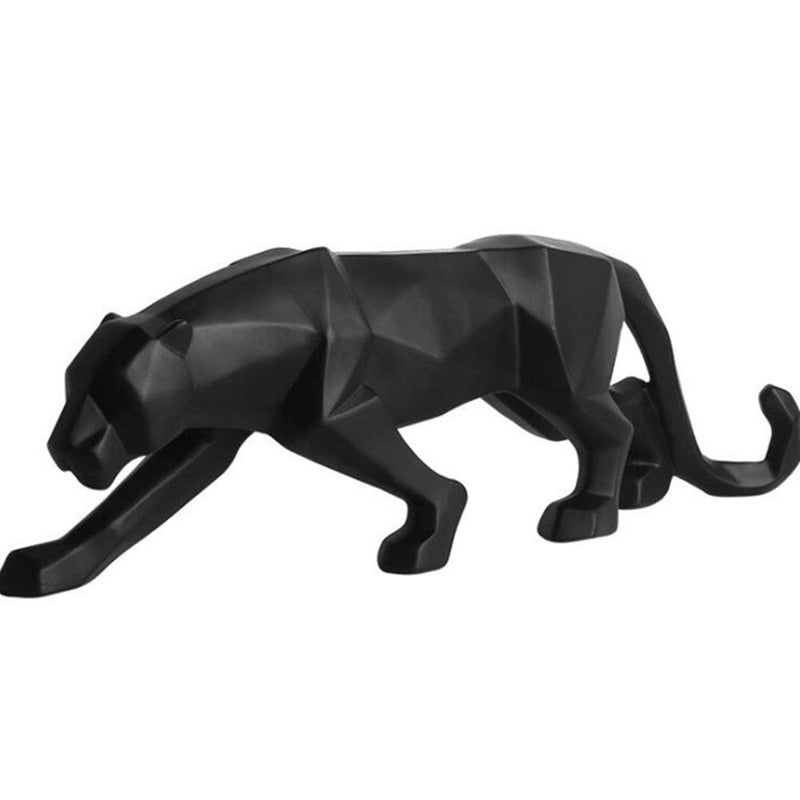 ASNOMY Nordic Modern Polyresin Cheetah Figurine Home Decor, Originality Home Decoration Furnishing Animal Ornament Resin, Resin Statues Home Decor Ornament Figures, Black - Image 1